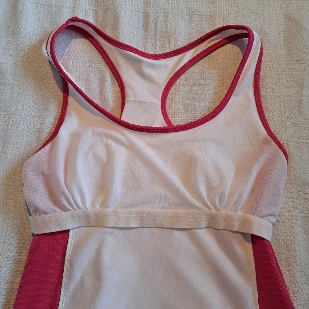 Old Navy women's size XL pink & white racerback tank top - Picture 4 of 7